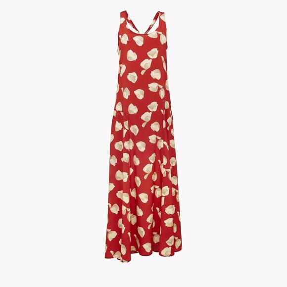Theory Printed Silk Crepe Maxi Dress - 2